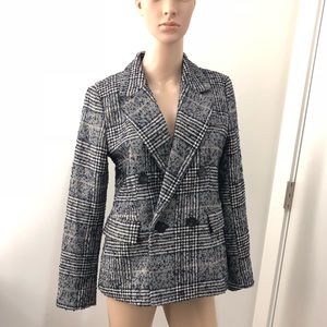 Zara Tweed Textured Blazer